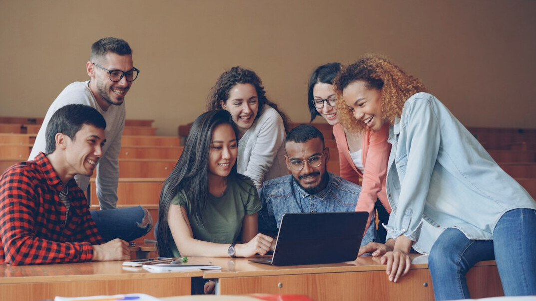 diverse team working together