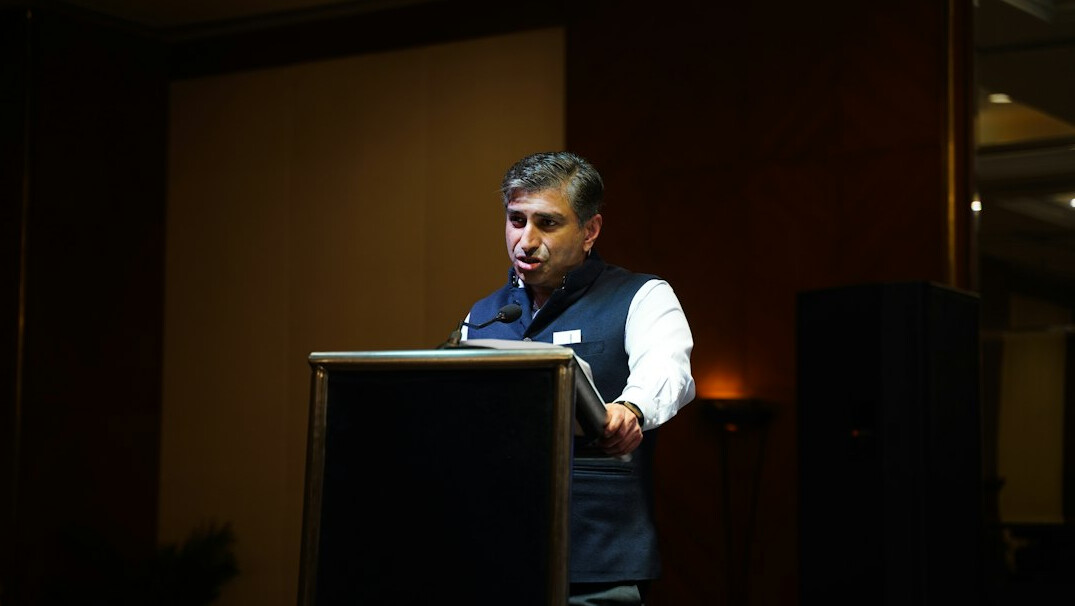 professional speaker on stage