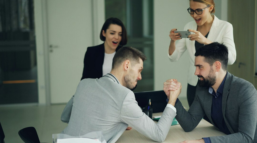 business team resolving conflict