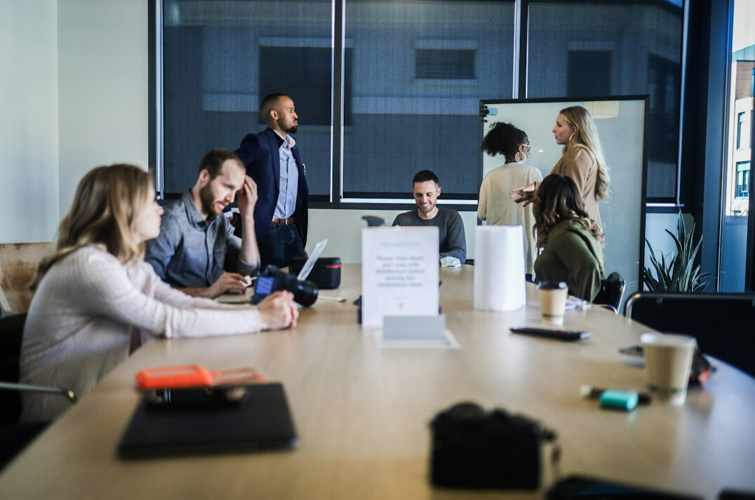 diverse business team brainstorming